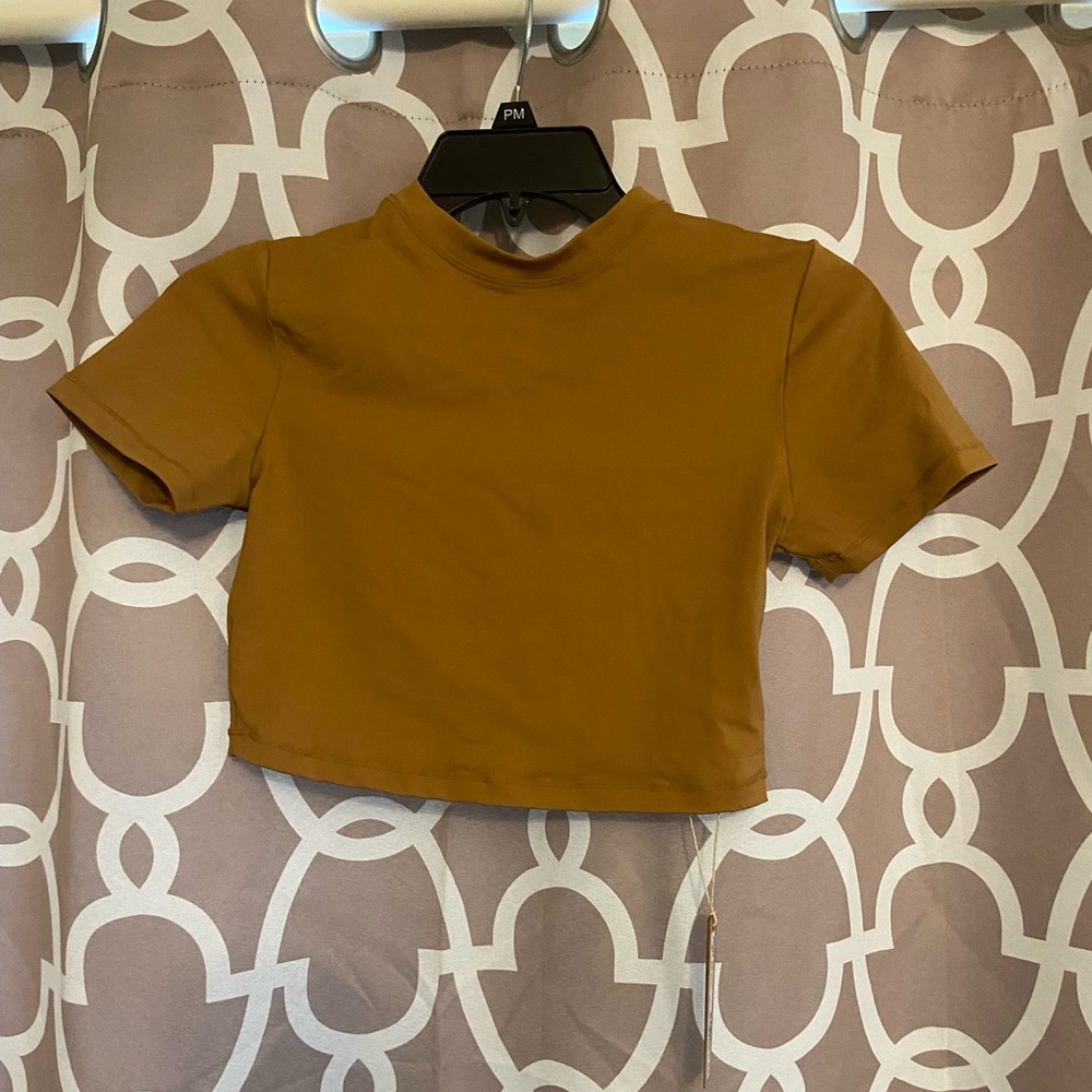 NWT SKIMS signature Swim Almond T-shirt Limited Edition size small